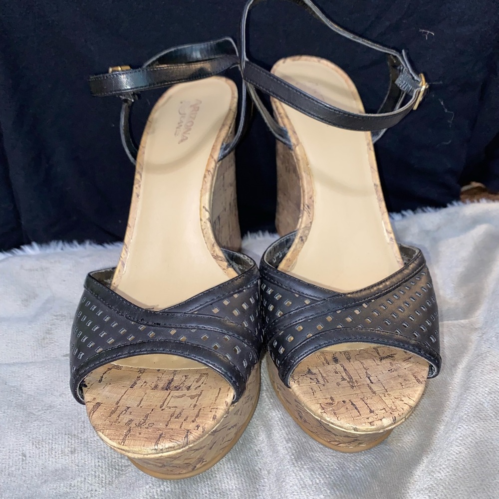 Arizona Black Cork Heels